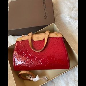 🔥Louis Vuitton Brea Vernis Pm Pomme D'amour🔥